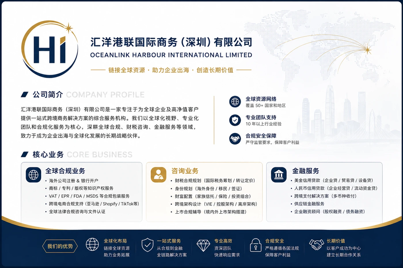 汇洋港联公司介绍与核心业务